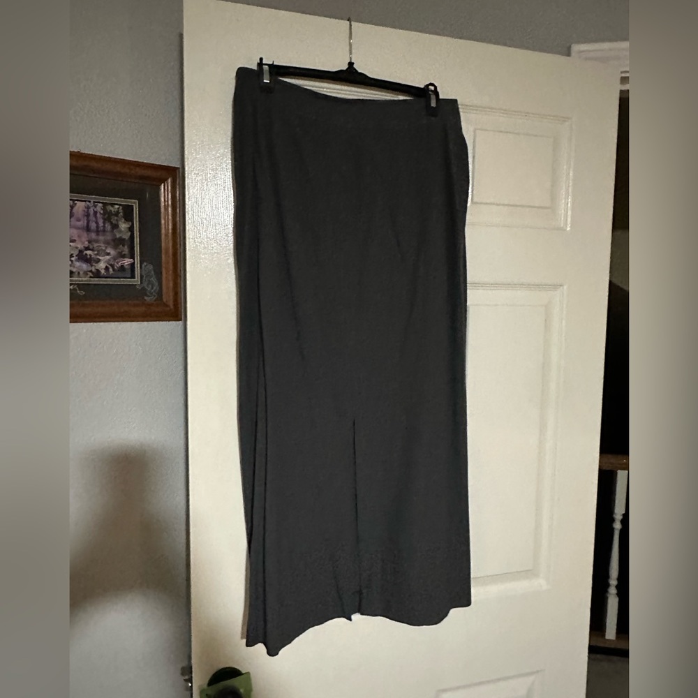 Gray long skirt